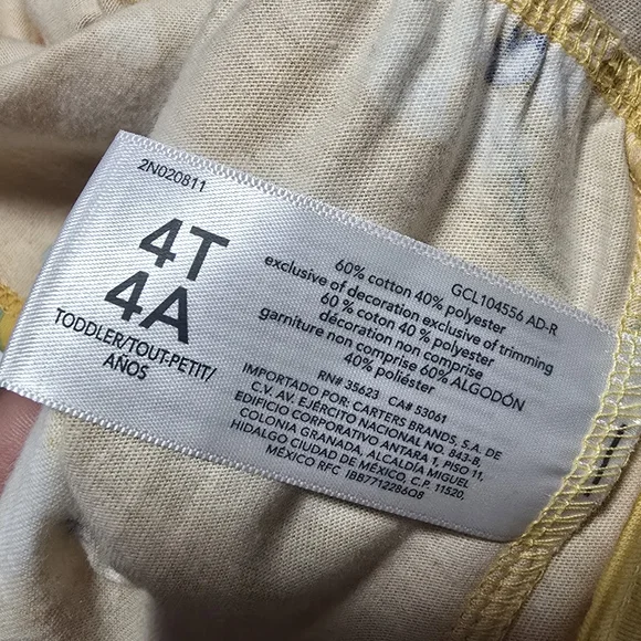 4T Girls' OshKosh B'gosh Yellow Floral Sundress - Picture 7 of 8